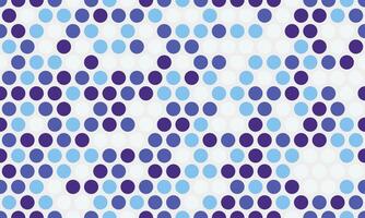 Abstract seamless pattern of blue and purple circles forming a geometric design. Perfect for backgrounds, textiles, website design, and branding. vector