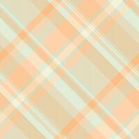 Royal plaid tartan texture, decorating background fabric. Motif textile seamless pattern check in orange and light colors. vector