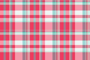 Simple fabric tartan plaid, curve background texture seamless. Wool pattern textile check in red and light colors. vector