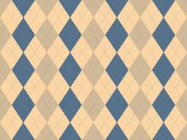 A blue and tan argyle pattern vector