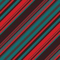 Dynamic diagonal stripes in red, teal, and dark brown create a vibrant, modern pattern. Perfect for backgrounds, textiles, or website design, this image evokes energy and style. vector