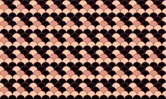Elegant seamless pattern of overlapping scales in beige and black. Perfect for textile design, website backgrounds, or decorative projects. vector
