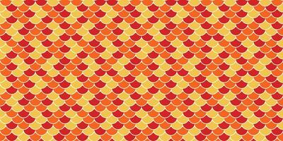 Vibrant geometric pattern featuring overlapping scales in warm autumnal hues. Perfect for textile design, website backgrounds, or decorative projects. vector