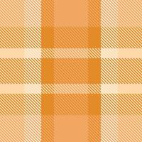 Difficult textile fabric , paint tartan check texture. Cut out seamless background pattern plaid in orange and sandy brown colors. vector