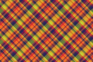 Knot texture seamless fabric, revival background check pattern. New plaid tartan textile in red and orange colors. vector
