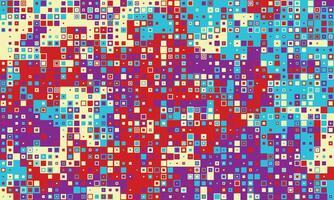 Vibrant abstract pixel art background. A dynamic mosaic of colorful squares creates a modern, energetic design perfect for websites, presentations, or textile prints. vector