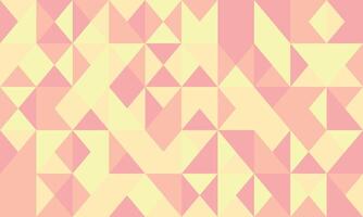 Abstract pastel geometric pattern. Seamless triangle mosaic design in soft pink and yellow hues. Ideal for backgrounds, textiles, and branding. Evokes feelings of calm and optimism. vector