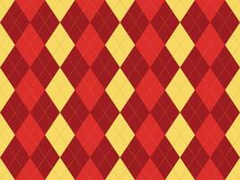 Vibrant red and gold argyle pattern. Perfect for backgrounds, textiles, or website design. vector