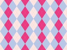 Charming pastel pink, light blue, and fuchsia argyle pattern. Perfect for backgrounds, textiles, or branding projects needing a touch of elegance and whimsy. vector