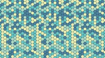 Abstract pastel teal, yellow, and gray circle mosaic pattern. Perfect for backgrounds, website design, textiles, and modern presentations. Creates a calming, yet visually interesting texture. vector