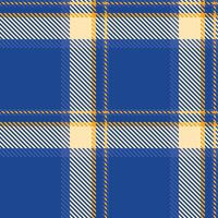Occupation background textile tartan, industrial check plaid pattern. Easter texture fabric seamless in blue and moccasin colors. vector