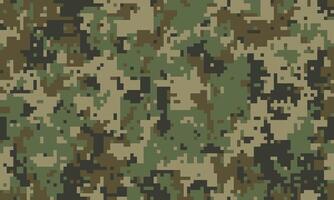 Abstract digital camouflage pattern. Perfect for backgrounds, textures, or militarythemed designs. Earthy tones blend seamlessly for a versatile, modern aesthetic. vector