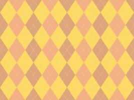 Vibrant argyle pattern in warm, pastel hues. Perfect for backgrounds, textiles, or playful designs. The interlocking diamonds create a cheerful, classic aesthetic suitable for various projects. vector