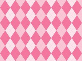 Elegant pink and white argyle pattern. Perfect for backgrounds, textiles, or feminine branding. This seamless design offers a sophisticated yet playful feel. vector