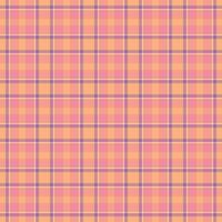 Workshop tartan seamless texture, panel plaid pattern textile. New background fabric check in orange and red colors. vector