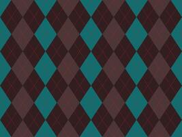 Stylish argyle pattern in teal, brown, and maroon. Perfect for backgrounds, textiles, or fashion design. Geometric, sophisticated, and versatile. Impress with this classic, yet modern design. vector