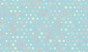 Delightful pastel circles on a soft blue background create a charming, seamless pattern. vector
