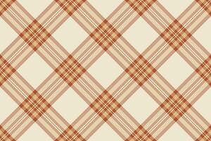 Elegant cream and rust diagonal plaid pattern. Perfect for textile design, apparel, home decor, or website backgrounds. vector