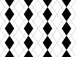 Stylish black and white diamond pattern. Geometric design ideal for backgrounds, textiles, or website design. Clean, modern aesthetic evokes elegance and sophistication. vector