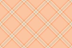 Elegant peach and cream diagonal plaid pattern. Perfect for textile design, wallpaper, packaging, or website backgrounds. vector