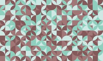 Abstract geometric seamless pattern. Stylish midcentury modern design in muted teal and brown. Ideal for textile prints, website backgrounds, or decorative projects. vector