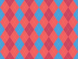 Vibrant argyle pattern in coral, blue gold. Perfect for textile designs, website backgrounds, or playful branding. vector