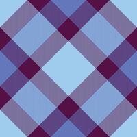 Elegant diagonal plaid pattern in calming blue and deep purple hues. Perfect for textile design, fashion, or website backgrounds. vector