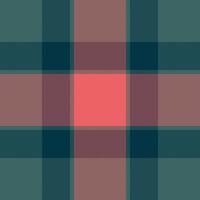 Stylish coral and teal plaid pattern. Perfect for textile design, fashion, websites, and branding. A modern, geometric texture with a subtle, sophisticated feel. vector