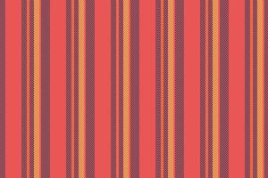 Vibrant vertical stripes in coral, orange, and maroon create a dynamic textile pattern. Ideal for fashion, web design, or print projects needing a bold, energetic aesthetic. vector