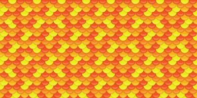 Vibrant, seamless pattern of overlapping scales in warm orange and yellow hues. Ideal for backgrounds, textiles, or any design needing a textured, sunny aesthetic. vector