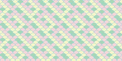 Pastel pink, mint green, and pale yellow scales create a charming, seamless pattern. Perfect for backgrounds, textiles, or branding, this design evokes a sense of tranquility and playful femininity. vector