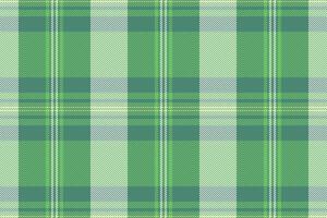 Commerce check pattern , youth tartan background plaid. Cutout textile texture seamless fabric in green and teal colors. vector