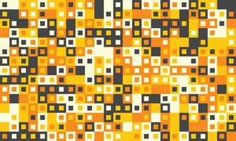 Abstract geometric pattern featuring vibrant yellow, orange, and dark gray squares. Ideal for website backgrounds, textile prints, or modern design projects. vector