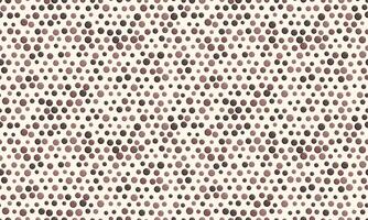 Abstract seamless pattern of varying sized brown circles on a beige background. Ideal for textile design, website backgrounds, packaging, and modern presentations. vector