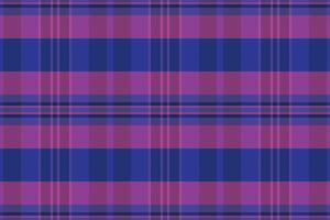 Hipster textile fabric pattern, manufacturing seamless texture background. Give plaid check tartan in blue and pink colors. vector