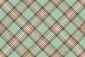 Elegant seamless pastel plaid pattern. Subtle color palette of mint green, beige, and brown creates a sophisticated, versatile design ideal for textiles, websites, or packaging. vector