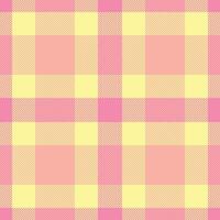Hunter fabric plaid, autumn textile pattern texture. Warm check tartan background seamless in red and yellow colors. vector