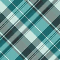 Vivid texture check pattern, turkish tartan fabric textile. Lady background seamless plaid in light and cyan colors. vector
