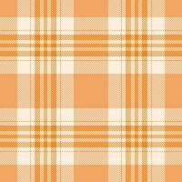 Warm, inviting peach and cream plaid pattern. Perfect for fallthemed designs, textiles, or website backgrounds. This seamless texture evokes feelings of comfort and coziness. vector