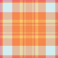 Vibrant orange and pastel plaid pattern. Perfect for textile design, fashion, websites, and branding. This cheerful, modern textile texture evokes feelings of warmth and optimism. vector