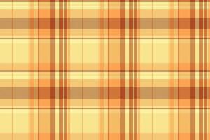 Back check textile, kid texture seamless plaid. Fancy fabric background tartan pattern in orange and yellow colors. vector