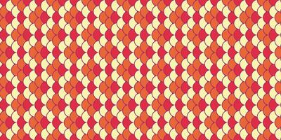 Vibrant geometric pattern featuring interlocking, scalelike shapes in warm orange and cream tones. Perfect for textile design, website backgrounds, or any project needing a bold, textured aesthetic. vector
