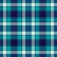 Towel plaid pattern texture, robe fabric textile . Halloween seamless background tartan check in cyan and blue colors. vector