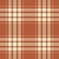 Elegant terracotta and cream plaid pattern. Perfect for fallautumn designs, textiles, website backgrounds, or packaging. This subtle yet stylish check evokes warmth and comfort. vector