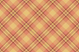 Elegant diagonal plaid pattern in soft peach and gold hues. Perfect for autumnal designs, textiles, or website backgrounds. This subtle yet stylish texture evokes warmth and sophistication. vector