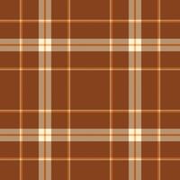 Infinity pattern check background, style textile plaid. Lined seamless fabric texture tartan in orange and blanched almond colors. vector