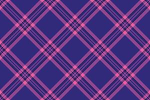 Vibrant diagonal plaid pattern in shades of deep purple and pink. Perfect for textile designs, website backgrounds, or fashionrelated projects. vector