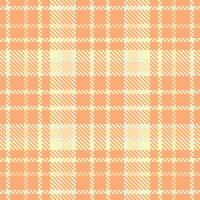 Soft peach and cream plaid pattern. Perfect for textile design, website backgrounds, or crafting projects. This subtle, elegant texture evokes feelings of warmth and comfort. vector