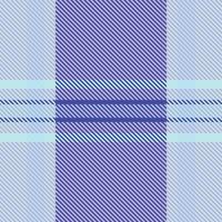 Old plaid seamless textile, mixed fabric texture tartan. Layer check pattern background in light and blue colors. vector