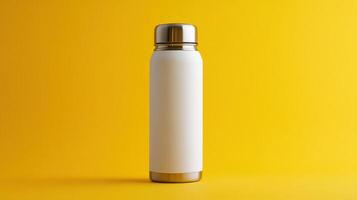 Visualize the Benefits of Using a White Stainless Steel Vacuum Flask for Hot or Cold Beverages photo